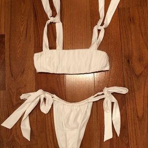 MINKPINK Lyrical Bandeau Bikini (White)